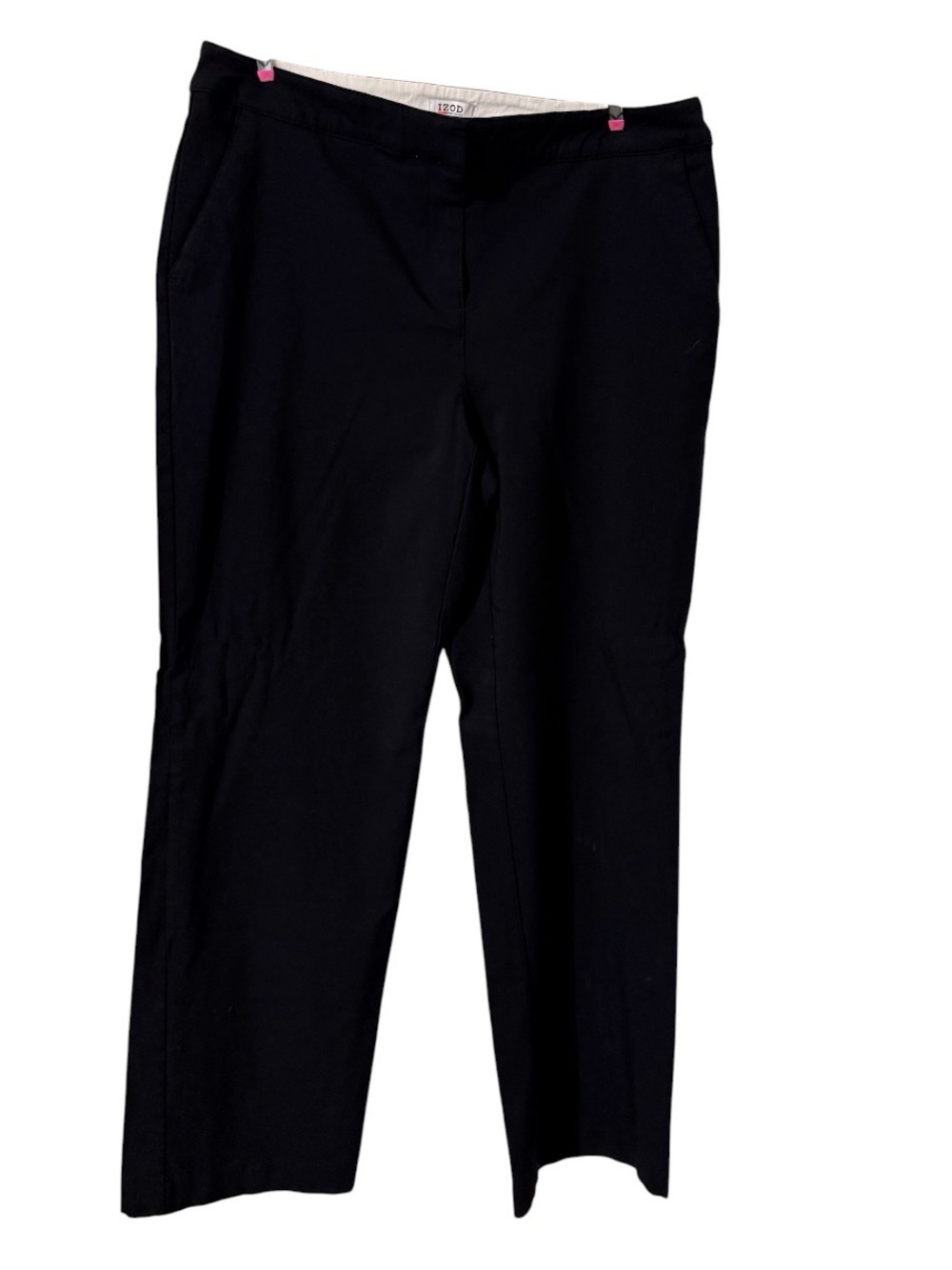 Ladies IZOD Black Women's Straight-Leg Pants